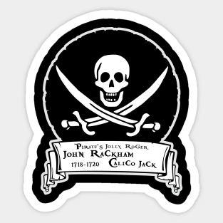 John Rackham - Calico Jack Jolly Roger Sticker